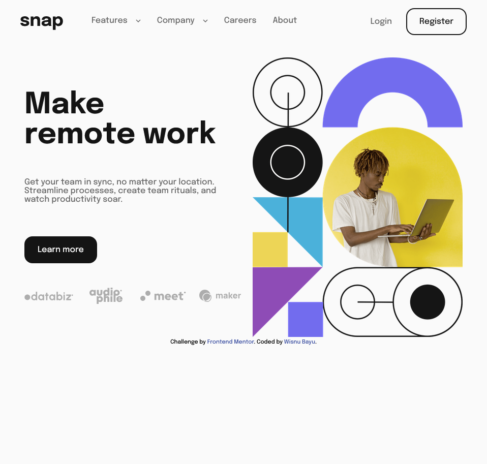 Intro Section With Dropdown Navigation